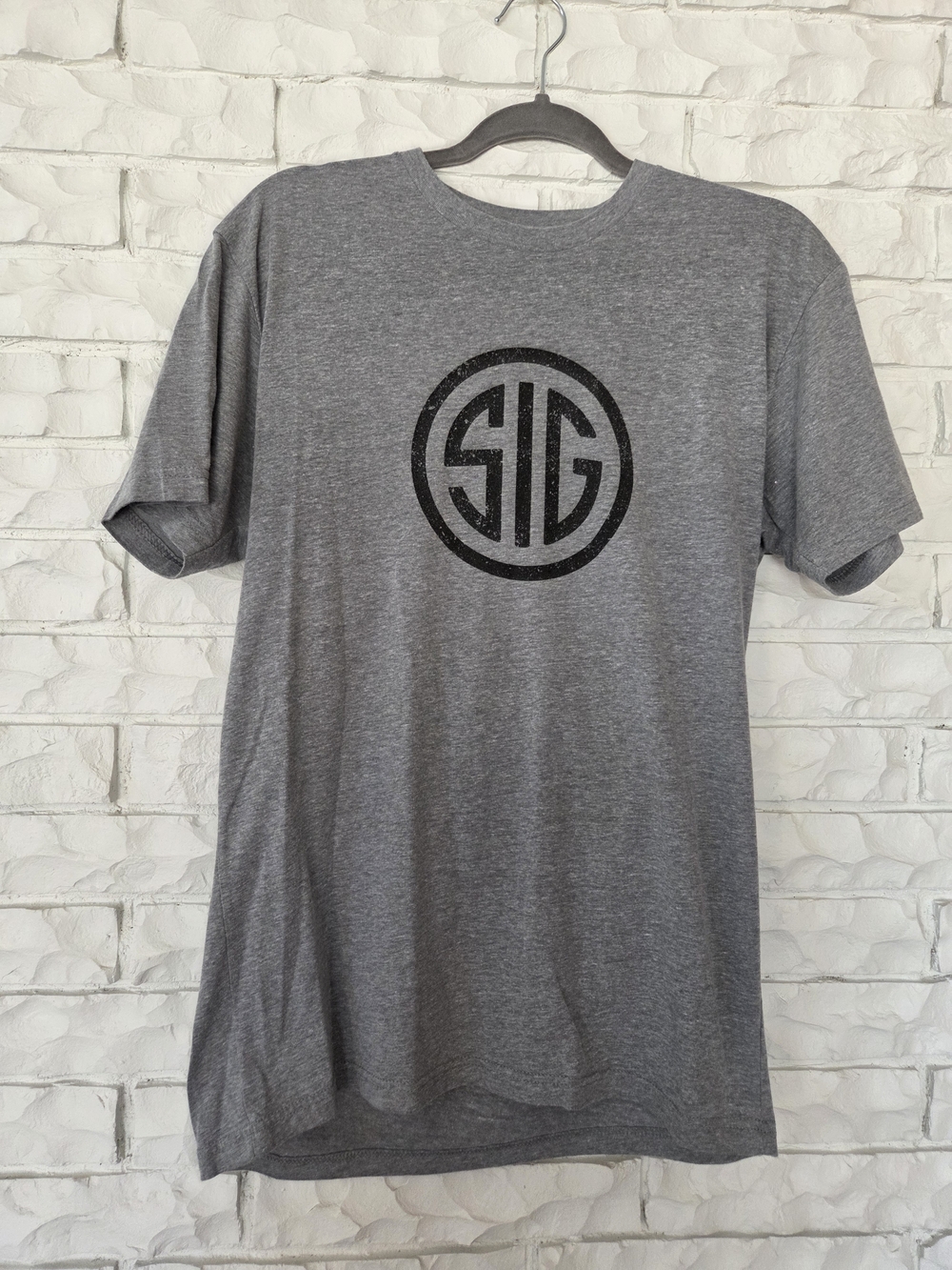 Graphic Crew Neck T-Shirt - Gray